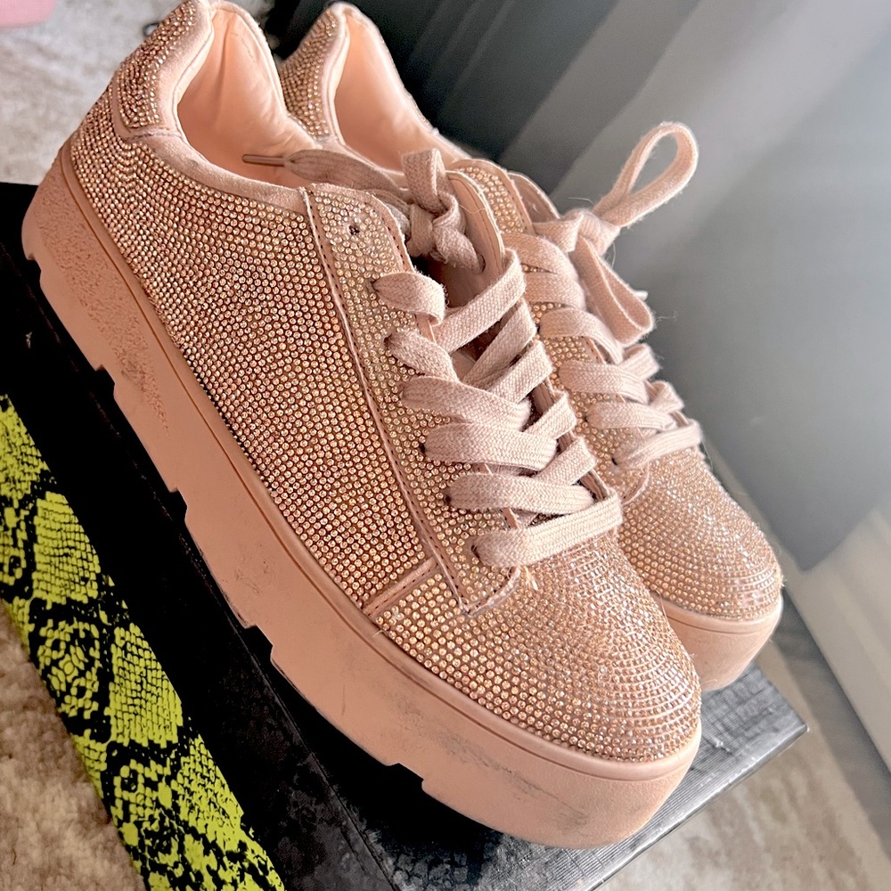 Light pink Cape Robbin rhinestone sneakers size 10